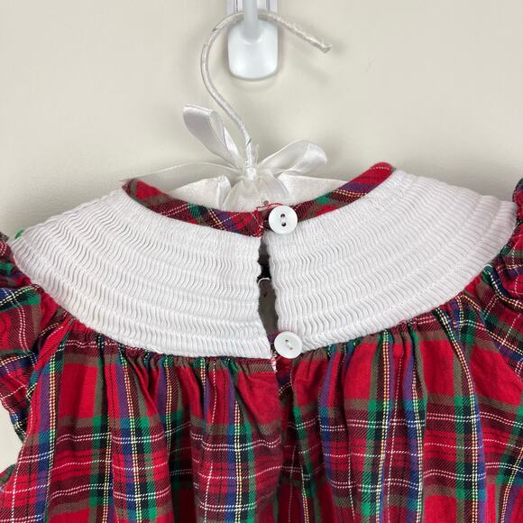Lil Cactus Smocked Plaid Christmas Tree Dress 2T - Picture 6 of 6